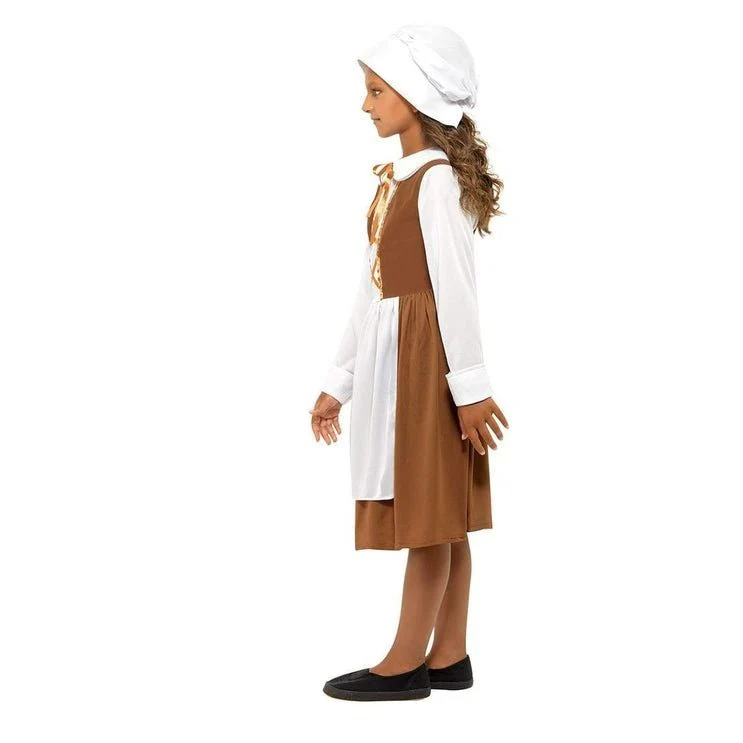 Tudor Girl Costume, Brown - Image 2