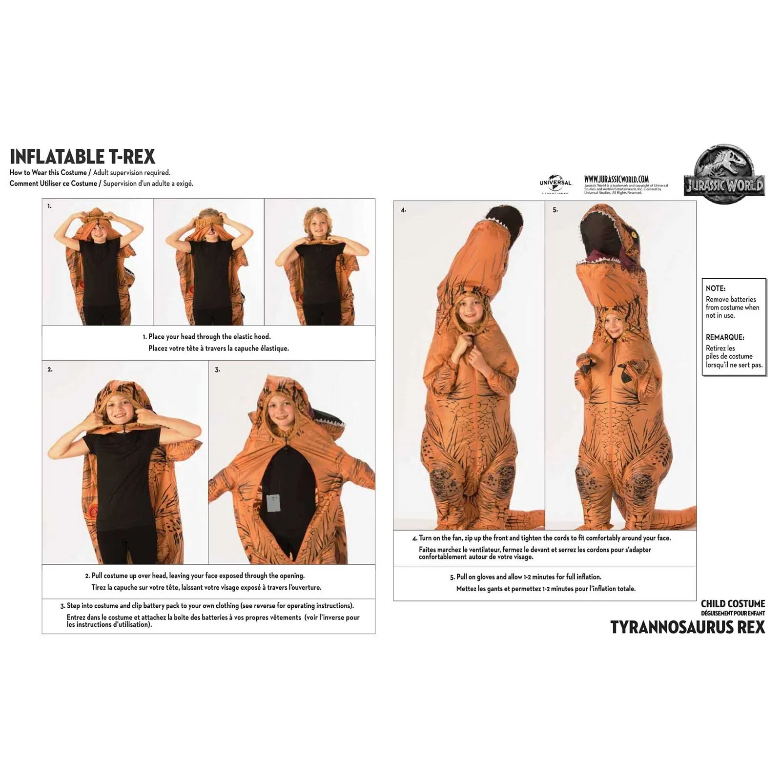 Velociraptor Blue Inflatable Costume, Child - Image 2
