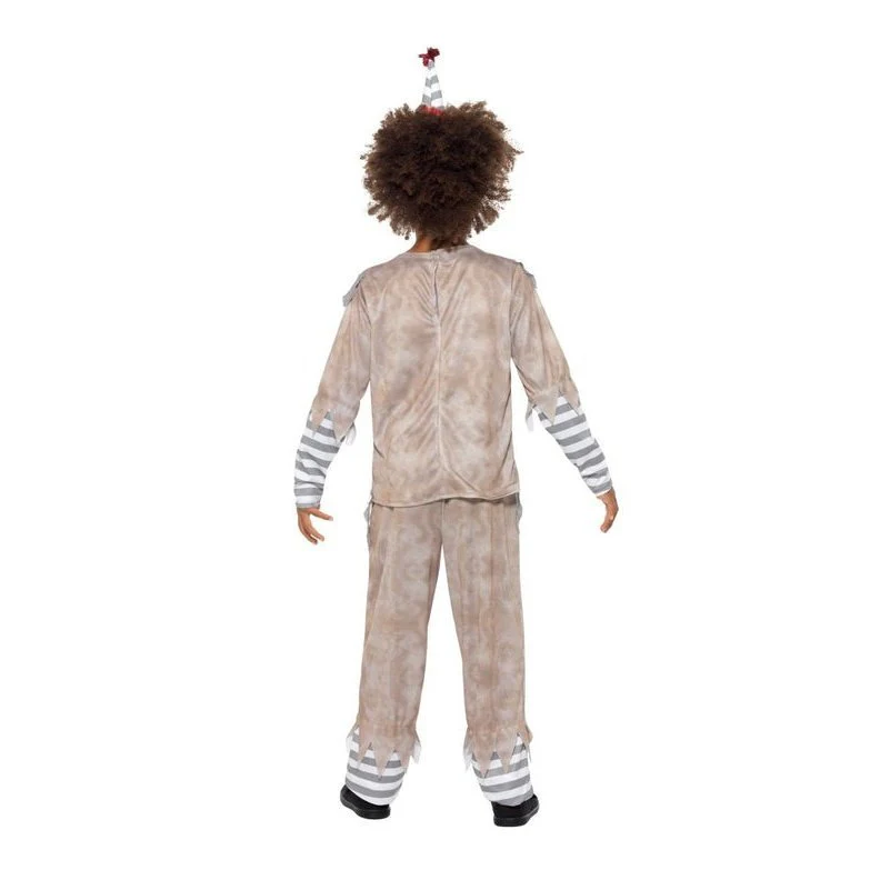 Vintage Clown Boy Costume, Grey & Red - Image 3