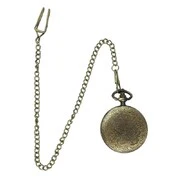 Vintage Gold Metal Costume Pocket Watch - Image 2