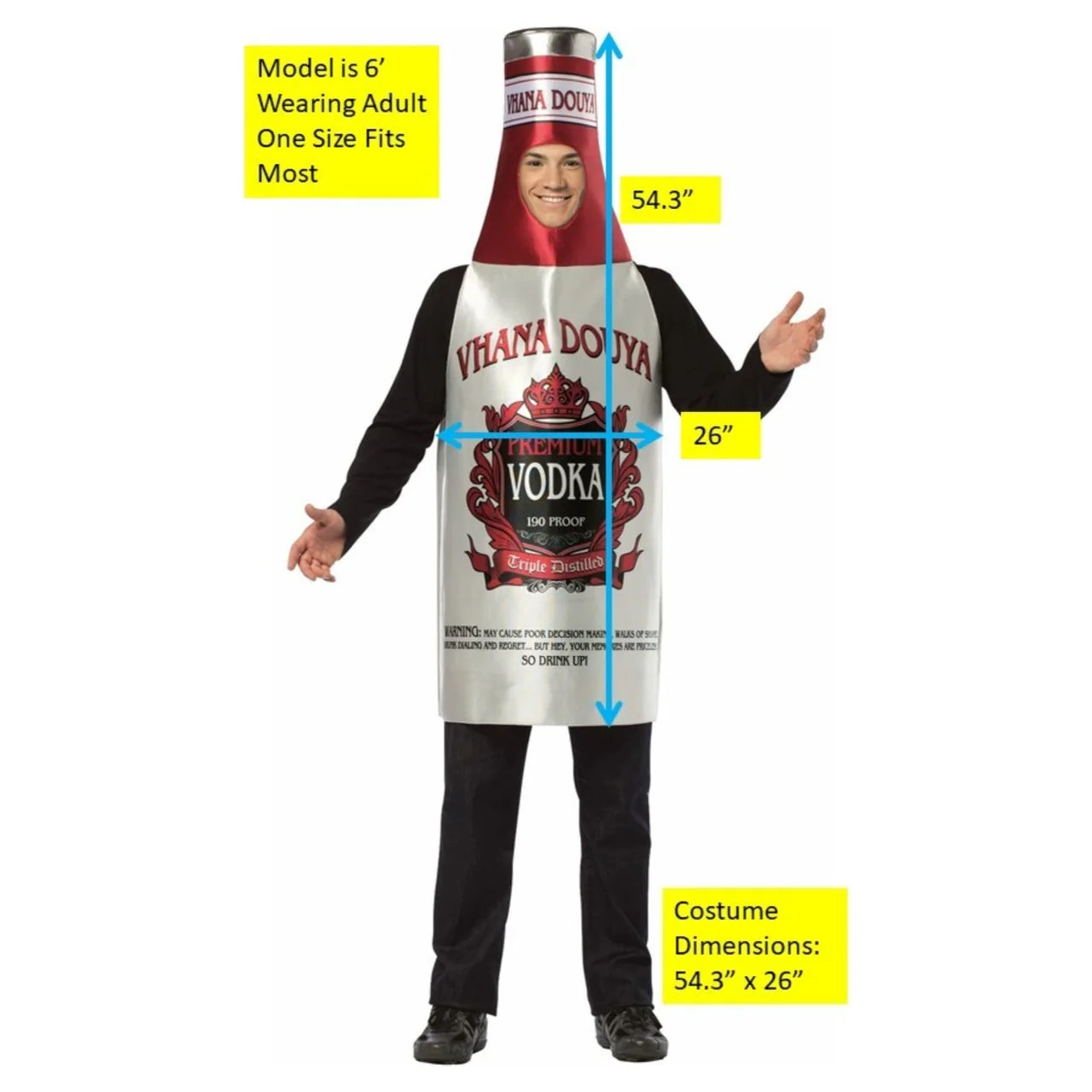 Vodka Bottle Spirit Alcoholic Drink Costume - Image 4
