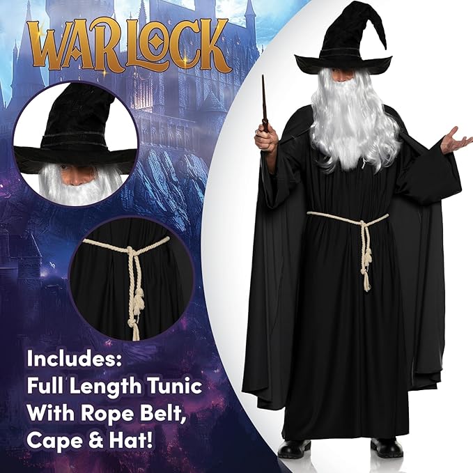 Warlock Wizard Adult Costume - Image 2