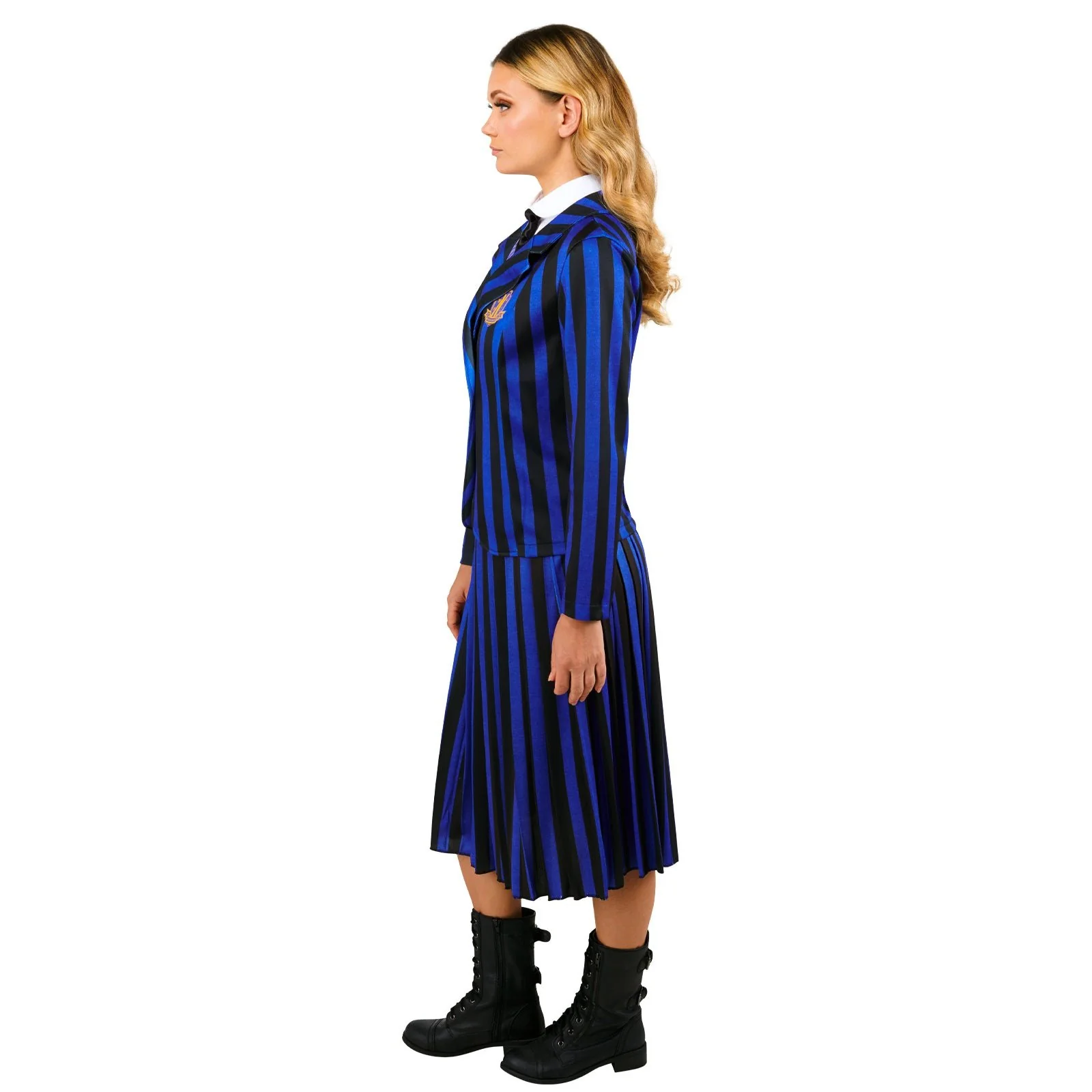Wednesday Nevermore Blue Deluxe Costume (Netflix), Adult - Image 3