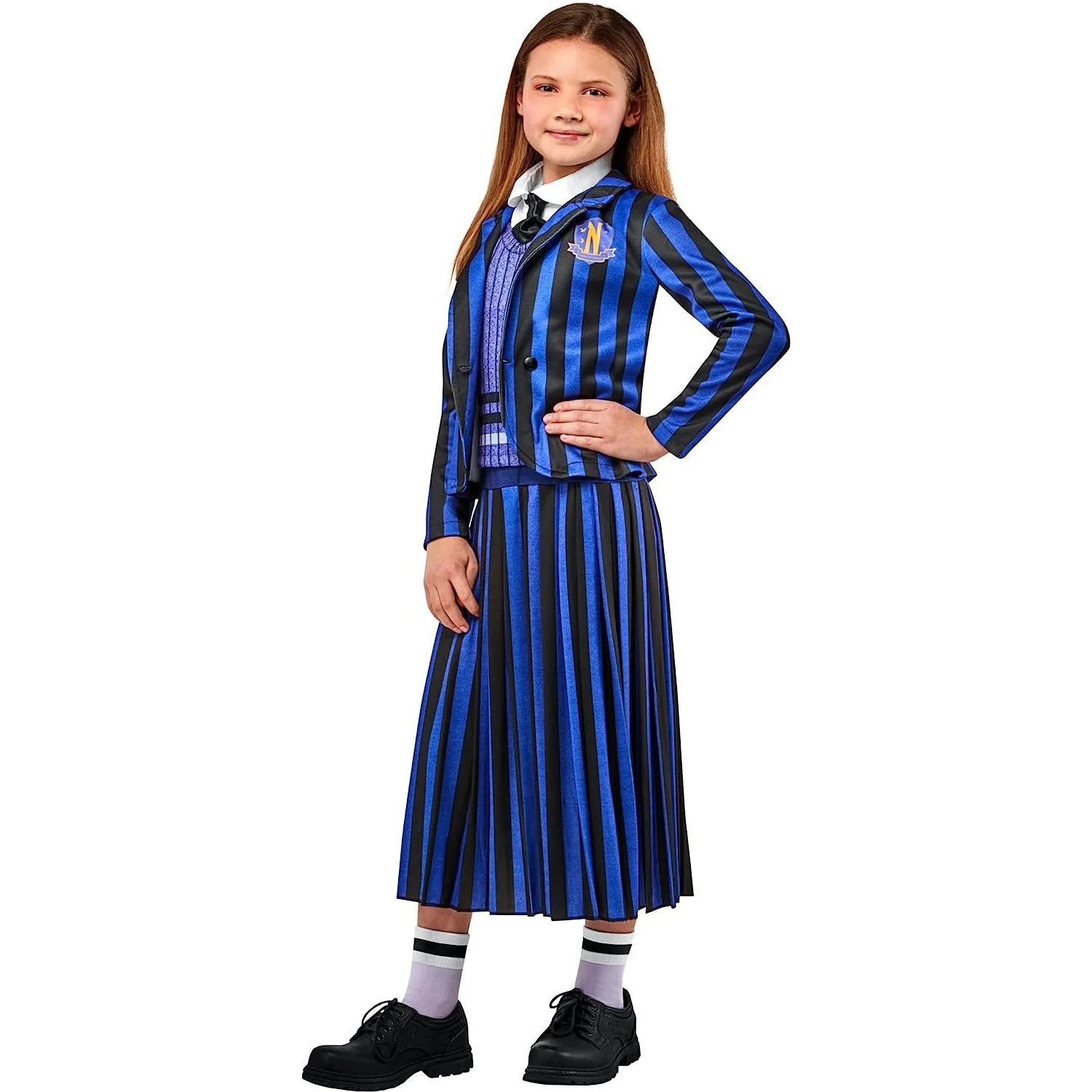 Wednesday Nevermore Blue Deluxe Costume (Netflix), Child - Image 3