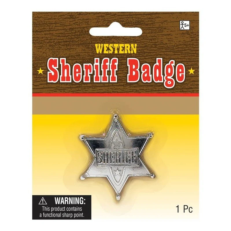 Western Sherrif Badge Silver