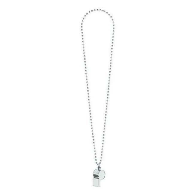 Whistle On Chain Necklace Silver