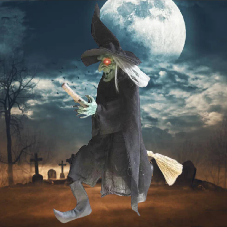 Witch Hanging On A Broom - Image 2