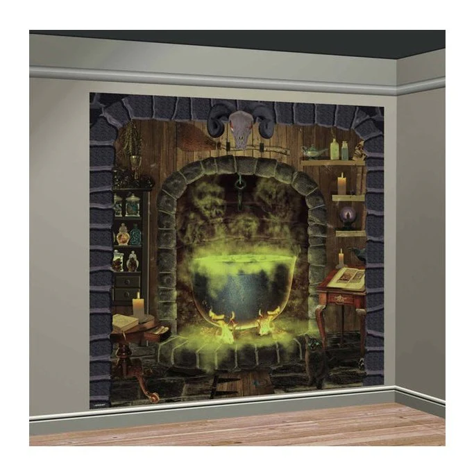 Witches Kitchen Scene Setter Backdrop Decoration