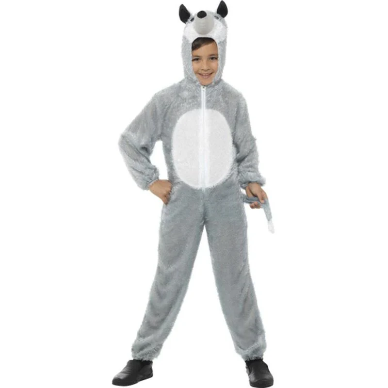 Wolf Costume, Grey With Hood