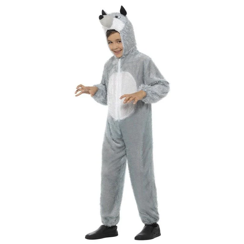 Wolf Costume, Grey With Hood - Image 3