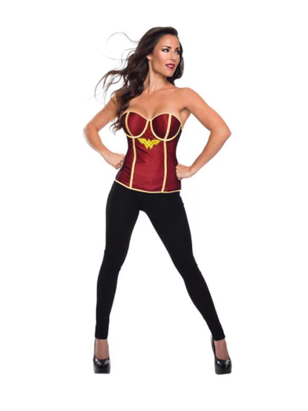 Wonder Woman Fishnet Overlay Corset Size M