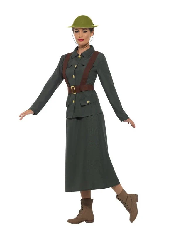 Ww2 Army Warden Lady Costume - Image 2