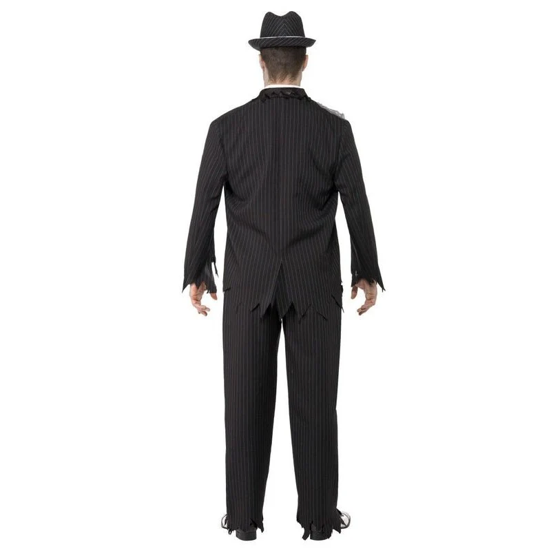 Zombie Gangster Costume, Black - Image 3