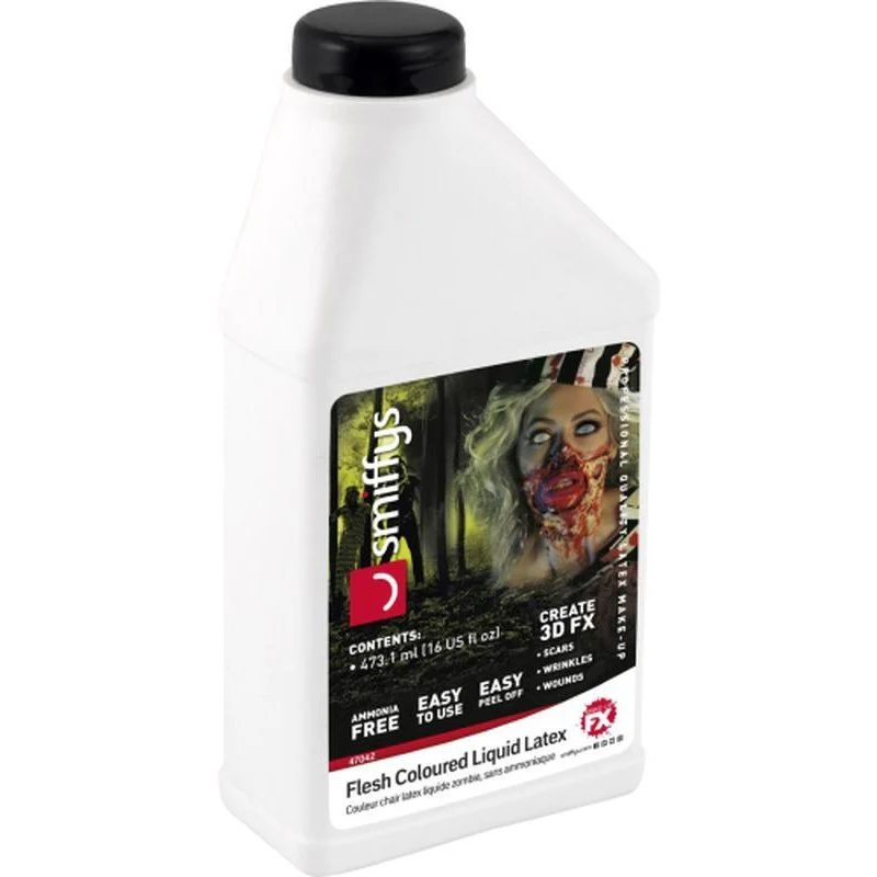 Zombie Liquid Latex, Low Ammonia, Flesh, 473.17ml