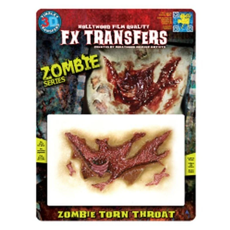 Zombie Torn Throat 3D FX Transfer - Medium